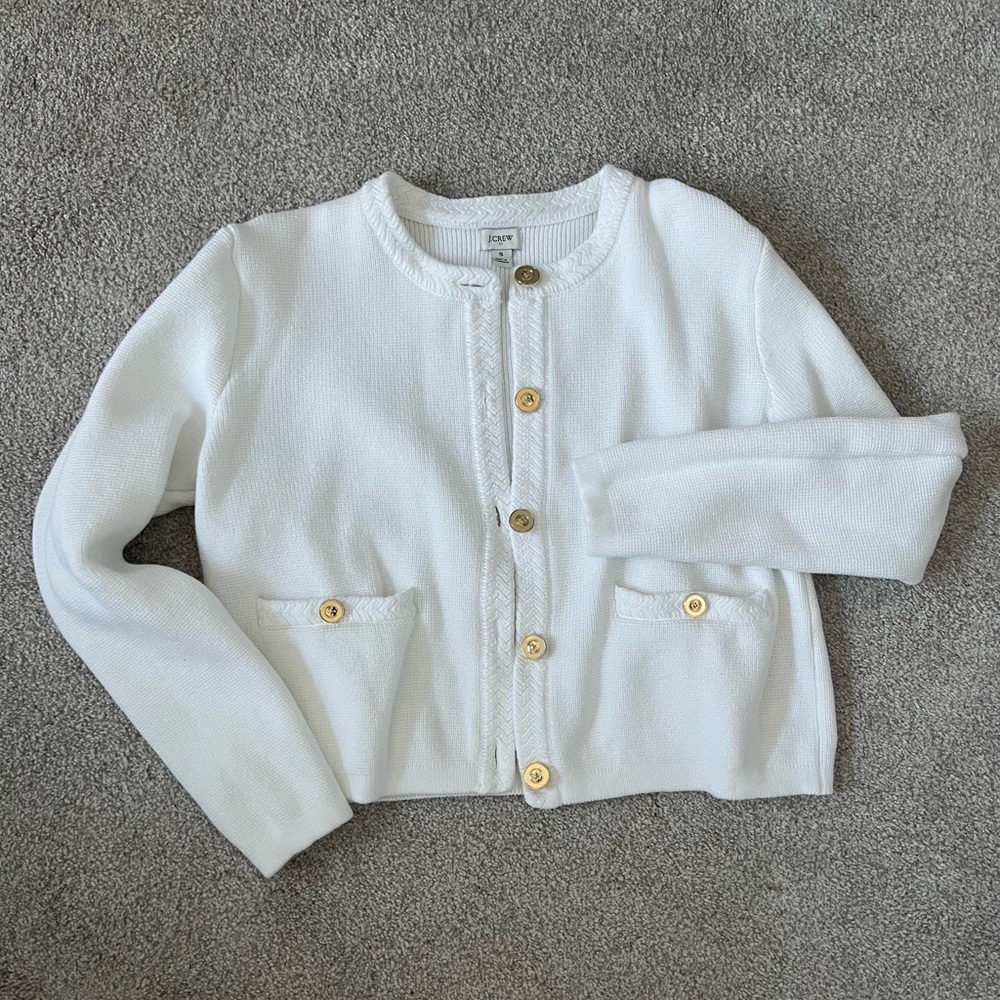 J.Crew White Cardigan